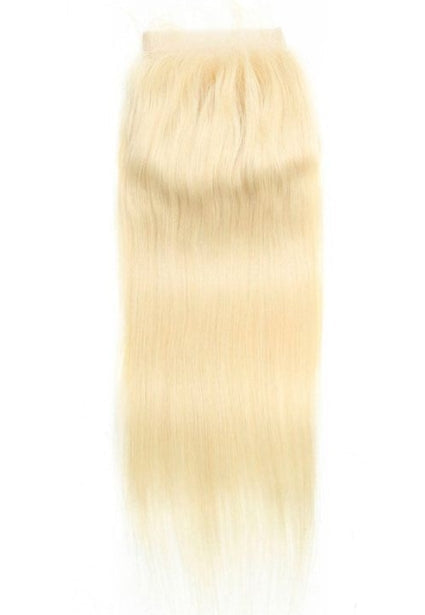 Fermeture Top Virgin hair lisse blond