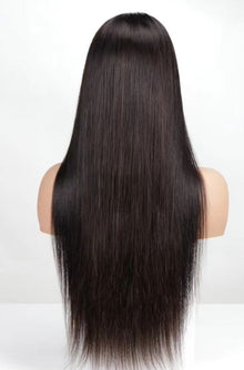 Top Virgin Hair Glatte schwarze Perücke